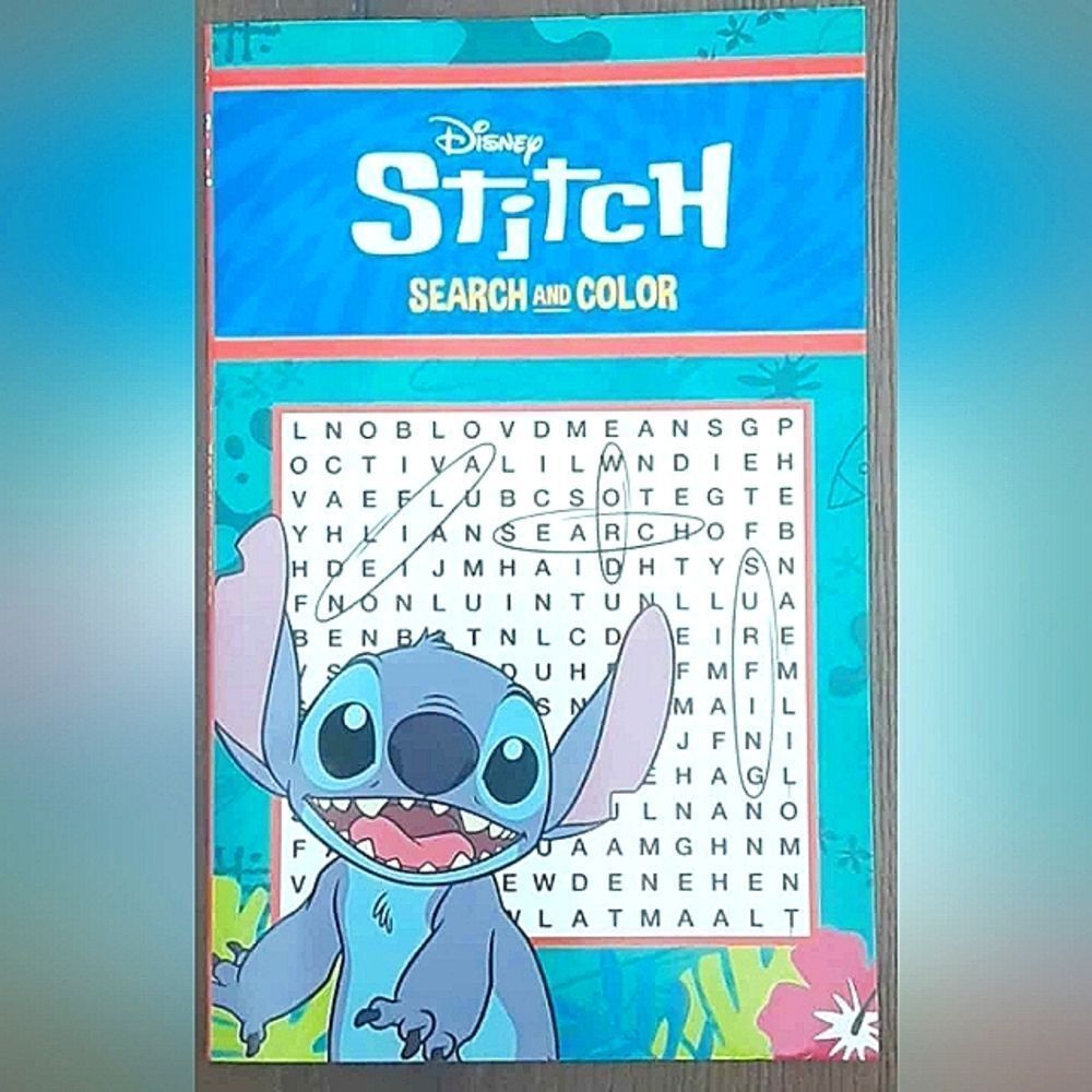 New Disney Stitch Search and Color Activity Book